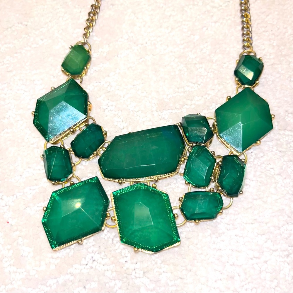 Green Statement Necklace